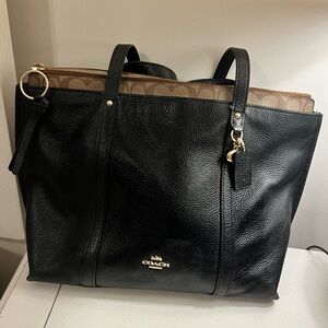 Coach Black and Brown Tote Bag